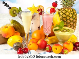 saudável, smoothies, para, um, dieta