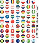 world button flags