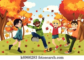 Autumn Fall season kids Autumn Fall season kids