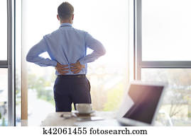 Back pain of business person Back pain of business person
