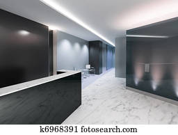 büro, eingang, bereiche