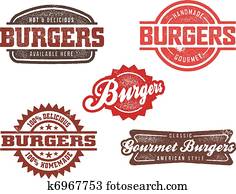 Classic Style Burger Stamps Classic Style Burger Stamps
