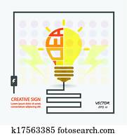 creative light bulb,saving sign,ideas concepts