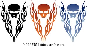 Flame and Skull Tattoo Flame and Skull Tattoo