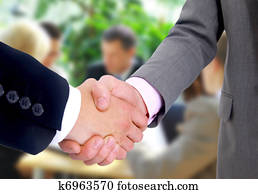 handshake isolated in office