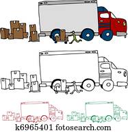 Moving Truck Profile View Moving Truck Profile View