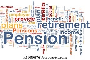 Pension background concept Pension background concept