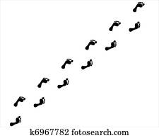Traces of feet