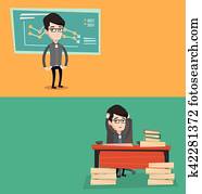 twee, zakelijk, banieren, met, ruimte, voor, text.