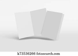 Two Mockup vertical booklet, brochure, invitation isolated on a white background with hard cover and realistic shadow. 3D rendering. Two Mockup vertical booklet, brochure, invitation isolated on a white background with hard cover and realistic shadow. 3D rendering.
