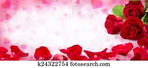 valentine, convite, com, corações