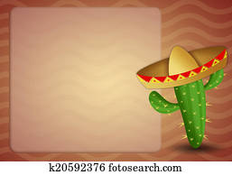 קקטוס, עם, סומברארו