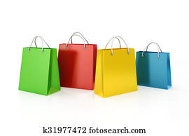 3d, שקיות של קניות, מכירה, מושג
