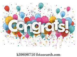 Confetti Balloons Congrats Confetti Balloons Congrats