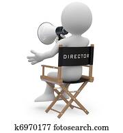 Film director sitting in a chair Film director sitting in a chair