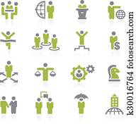 geschaefts, erfolg, icons., natura