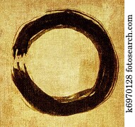 hand painted zen circle