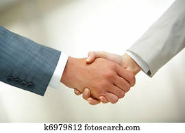 Handshake after striking deal Handshake after striking deal