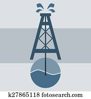 Oil rig vector icon Oil rig vector icon