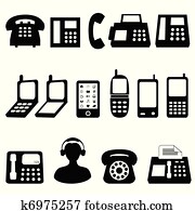 telefone, símbolos