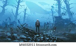 ה, אבד, עיר, מתחת, ה, ים