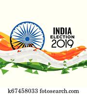 Election And Vote India Concept Poster Design Clipart K68022403