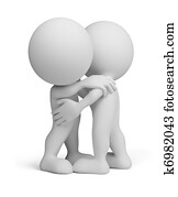 3d person - friendly hug 3d person - friendly hug