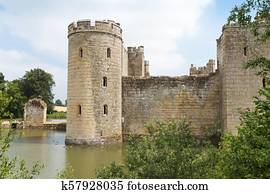 Ancient Bodiam castle in Sussex England UK