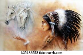 beautiful airbrush painting of a young indian woman beautiful airbrush painting of a young indian woman