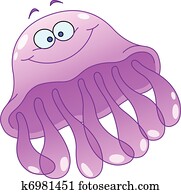 Cartoon jellyfish Cartoon jellyfish