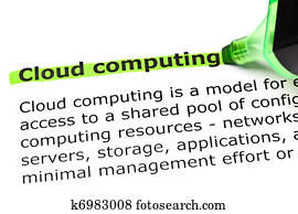 'Cloud computing' highlighted in green