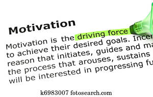 'Driving force', under 'Motivation' 'Driving force', under 'Motivation'