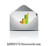 Envelope with report. Charts