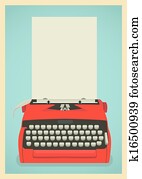 Retro typewriter background Retro typewriter background