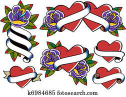 rose and heart tattoo rose and heart tattoo