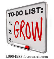 To-Do List - Grow Word on Dry Erase Board To-Do List - Grow Word on Dry Erase Board