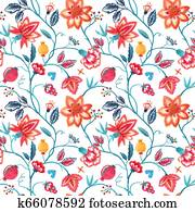Watercolor floral pattern Watercolor floral pattern