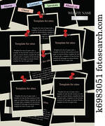 Website design template with instant photos Website design template with instant photos