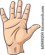 יד הרימה, ב, an, יד פתוחה, סמן