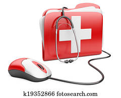 פי.סי, עכבר, עם, תיקיה אדומה, ו, לבן, עובר