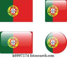 bandeira portugal, &, botões bandeira portugal, &, botões