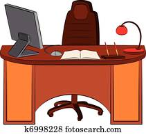 binnenste, van, bureau