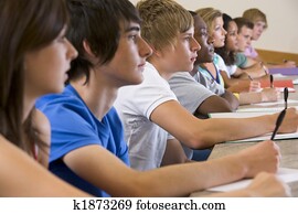 College students listening to a university lecture College students listening to a university lecture