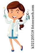 Female dentist with equipment Female dentist with equipment