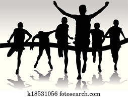 group of runners marathon group of runners marathon
