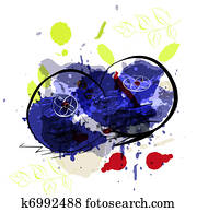 Illustration of blueberries