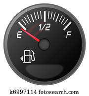 petrol meter, fuel gauge