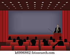 presentation at a business conference or product marketing