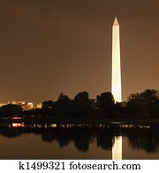 Washington Monument  at night.