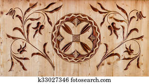 carved wooden pattern